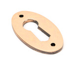 From The Anvil Oval Escutcheon Keyhole Cover - 51 x 31mm - Polished Bronze