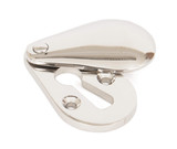 From The Anvil Plain Covered Escutcheon Keyhole Cover - 47 x 29mm - Polished Nickel