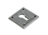From The Anvil Square Avon Escutcheon Keyhole Cover - 40 x 40mm - Pewter Patina