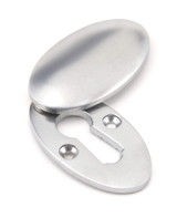 From The Anvil Oval Covered Escutcheon Keyhole Cover - 50 x 29mm - Satin Chrome
