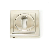 From The Anvil Square Escutcheon Keyhole Cover - 53 x 53mm - Polished Nickel