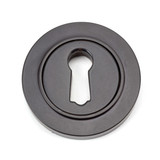 From The Anvil Round Plain Escutcheon Keyhole Cover - 53mm - Aged Bronze