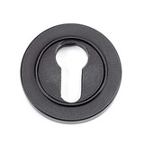 From The Anvil Round Plain Euro Cylinder Escutcheon - 53mm - Matte Black