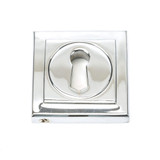 From The Anvil Square Escutcheon Keyhole Cover - 53 x 53mm - Chrome