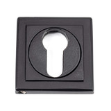From The Anvil Square Euro Cylinder Escutcheon - 53 x 53mm - Matte Black