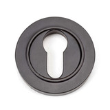 From The Anvil Round Plain Euro Cylinder Escutcheon - 53mm - Aged Bronze