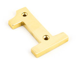 From The Anvil '1' House Number - 78mm - Unlacquered Polished Brass