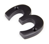 From The Anvil '3' House Number - 78mm - Aged Bronze