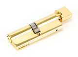 From The Anvil Euro Cylinder (1A) with Thumbturn - 5 Pin/90mm (45/45) - Polished Brass