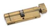 From The Anvil Euro Cylinder (1A) with Thumbturn - 5 Pin/90mm (45/45) - Aged Brass