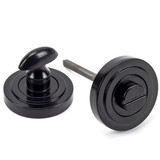 From The Anvil Round Art Deco Privacy Turn - 53mm/5mm Spindle - Black