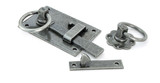 From The Anvil Gate Latch with Ring Pull - Pewter Patina