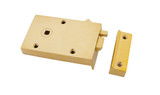 From The Anvil Privacy Rim Latch - 128 x 79mm - Unlacquered Polished Brass