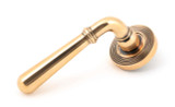 From The Anvil Newbury Beehive Lever Door Handle - Round Rosette - 53mm - Polished Bronze