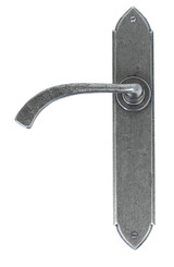 From The Anvil Gothic Curved Lever Door Handle - 248 x 44mm - Pewter Patina