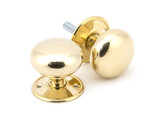 From The Anvil Mushroom Mortice Door Knob - 57mm - Unlacquered Polished Brass