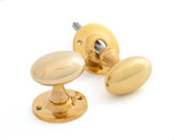 From The Anvil Oval Mortice Door Knob - 58mm - Unlacquered Polished Brass