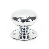 From The Anvil Hammered Mushroom Mortice Door Knob - 51mm - Chrome