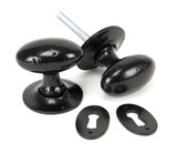 From The Anvil Oval Mortice Door Knob - 60mm - Black