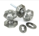 From The Anvil Octagonal Mortice Door Knob - 57mm - Pewter Patina