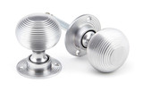 From The Anvil Heavy Beehive Mortice Door Knob - 51mm - Satin Chrome
