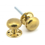 From The Anvil Hammered Mushroom Mortice Door Knob - 51mm - Aged Brass
