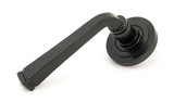 From The Anvil Avon Art Deco Lever Door Handle - Round Rosette - 53mm - Black