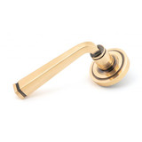 From The Anvil Avon Art Deco Lever Door Handle - Round Rosette - 53mm - Polished Bronze