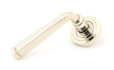 From The Anvil Avon Art Deco Lever Door Handle - Round Rosette - 53mm - Polished Nickel