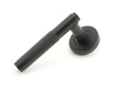 From The Anvil Brompton Art Deco Lever Door Handle - Round Rosette - 53mm - Matte Black