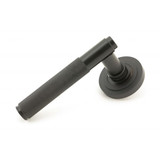 From The Anvil Brompton Art Deco Lever Door Handle - Round Rosette - 53mm - Aged Bronze