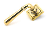 From The Anvil Newbury Square Lever Door Handle - Square Rosette - 53mm - Aged Brass