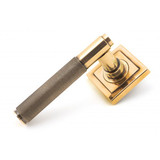 From The Anvil Brompton Square Lever Door Handle - Square Rosette - 53mm - Polished Bronze