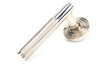 From The Anvil Brompton Beehive Lever Door Handle - Round Rosette - 53mm - Polished Nickel