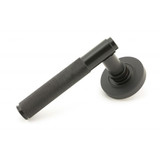 From The Anvil Brompton Plain Lever Door Handle - Round Rosette - 53mm - Aged Bronze