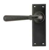 From The Anvil Hammered Newbury Lever Door Handle - 152 x 50mm - Aged Bronze