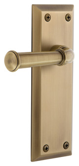 (Seconds) - Grandeur Georgetown Lever Door Handle - Fifth Avenue Plate - 184 x 64mm - Vintage Brass - Passage