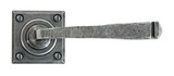 From The Anvil Avon Lever Door Handle - Square Rosette - 52mm - Pewter Patina