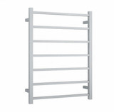 Thermogroup Straight Square Ladder Heated Towel Rail - 240V - 7 Bar - Brushed Stainless Steel