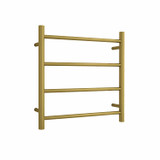 Thermogroup Straight Round Ladder Heated Towel Rail - 240V - Brushed Gold
