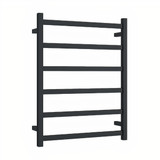 Thermogroup Straight Square Ladder Heated Towel Rail - 240V - Matte Black