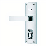 Gainsborough Trilock Contemporary Angular Entry Lever Door Handle - Bright Chrome