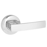 Gainsborough Neue Angular Lever Door Handle - Round Rose - Bright Chrome