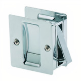 Gainsborough Rectangular Sliding Door Handle - Passage Set - Bright Chrome