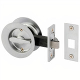 Gainsborough Circular Cavity Sliding Door Handle - Privacy Set - Satin Chrome