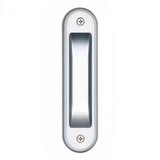 Gainsborough Radius Corner Sliding Door Flush Pull Set - 125 x 30mm - Satin Chrome (Pair)
