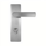 Gainsborough TradePro Bela Long Plate Entrance Lever Door Handle - Satin Chrome