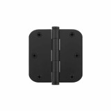 Viaggio Fixed Pin Hinge - Rounded - 89 x 89mm - Satin Black