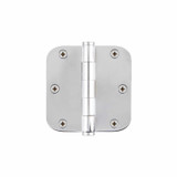 Viaggio Fixed Pin Hinge - Rounded - 89 x 89mm - Bright Chrome