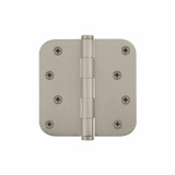 Viaggio Fixed Pin Hinge - Rounded - 100 x 100mm - Satin Nickel